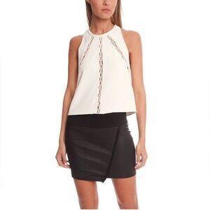 IRO Jalie Lamb Leather Accented Mini Skirt 36/4